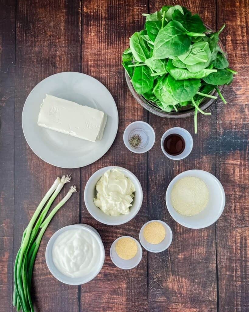 Cold Keto Spinach Dip Recipe with Cream Cheese