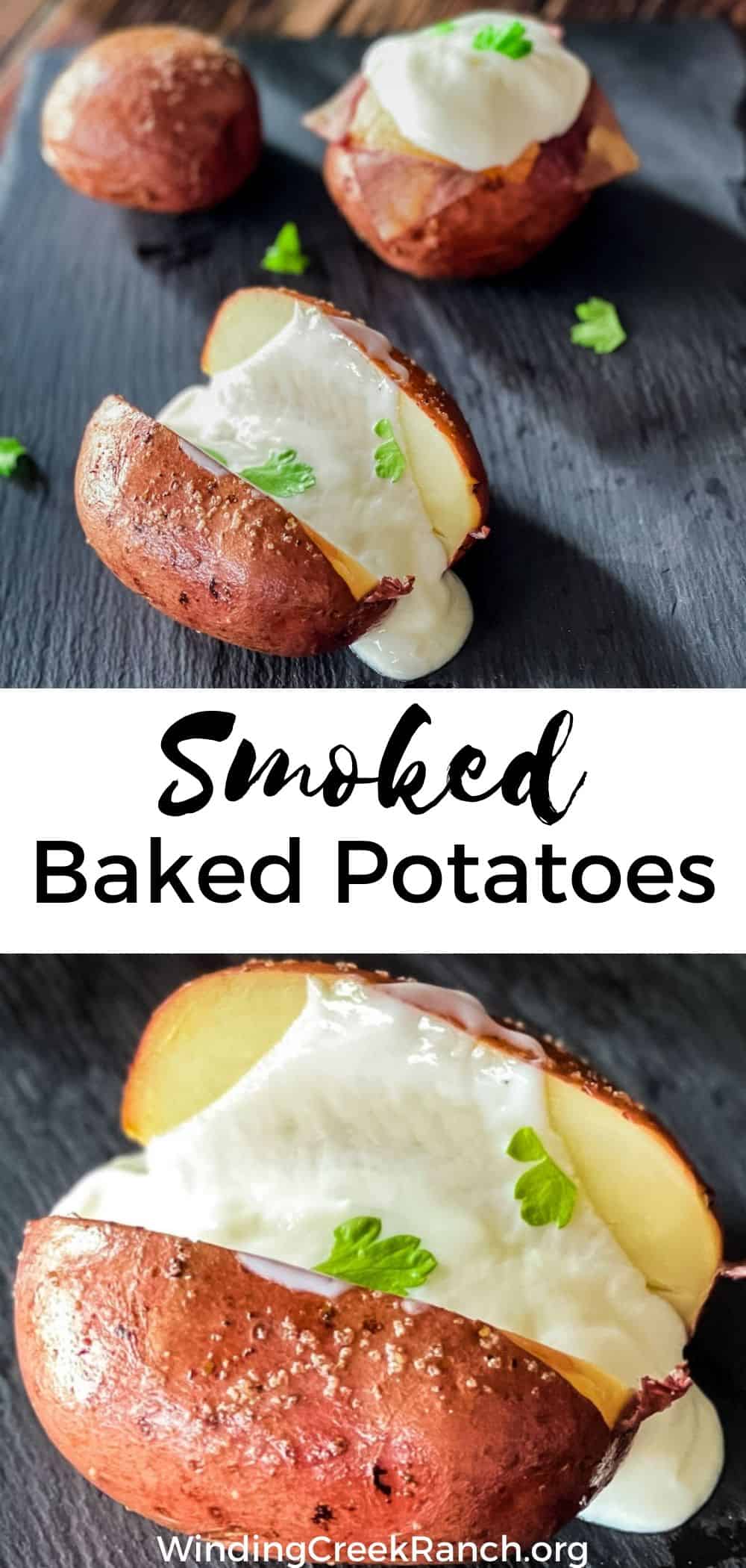 Smoked Baked Potatoes on Pellet Grill Winding Creek Ranch