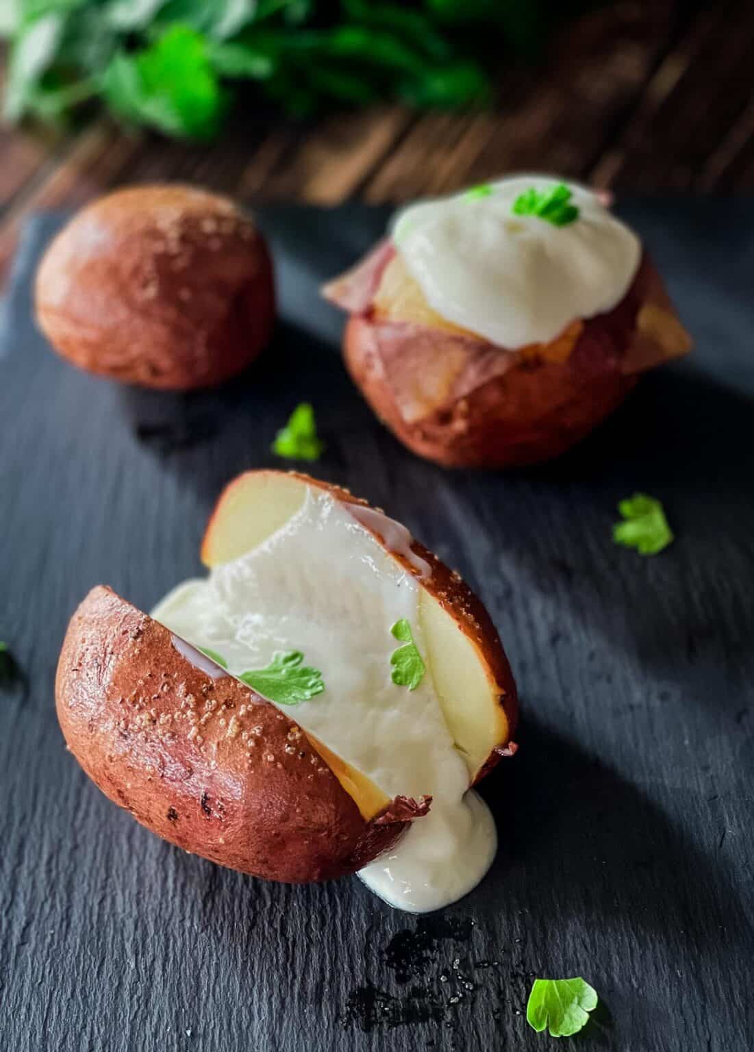 Smoked Baked Potatoes on Pellet Grill Winding Creek Ranch