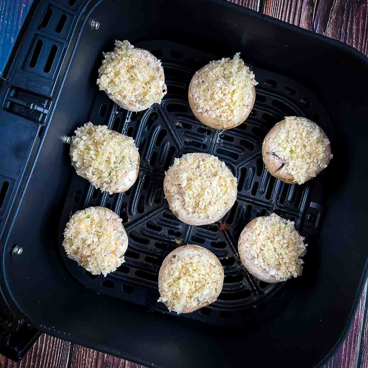 Air Fryer Crab Stuffed Mushrooms - Winding Creek Ranch