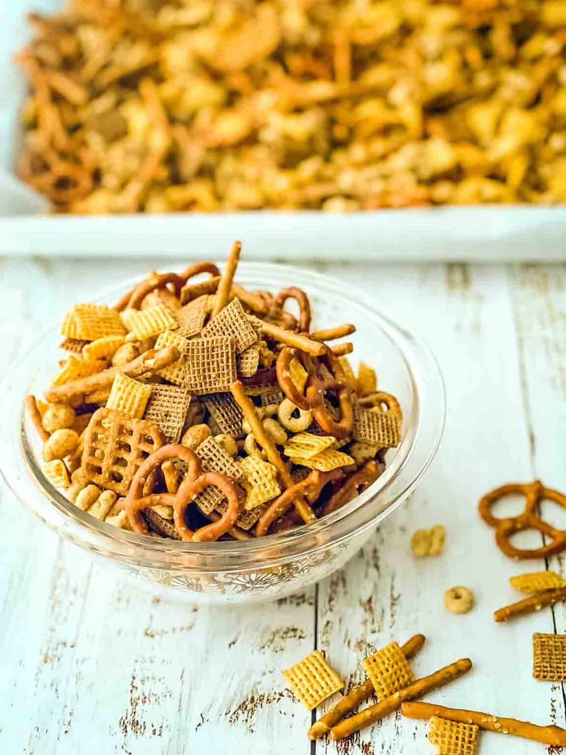 smoked-chex-mix-on-pellet-grill-winding-creek-ranch