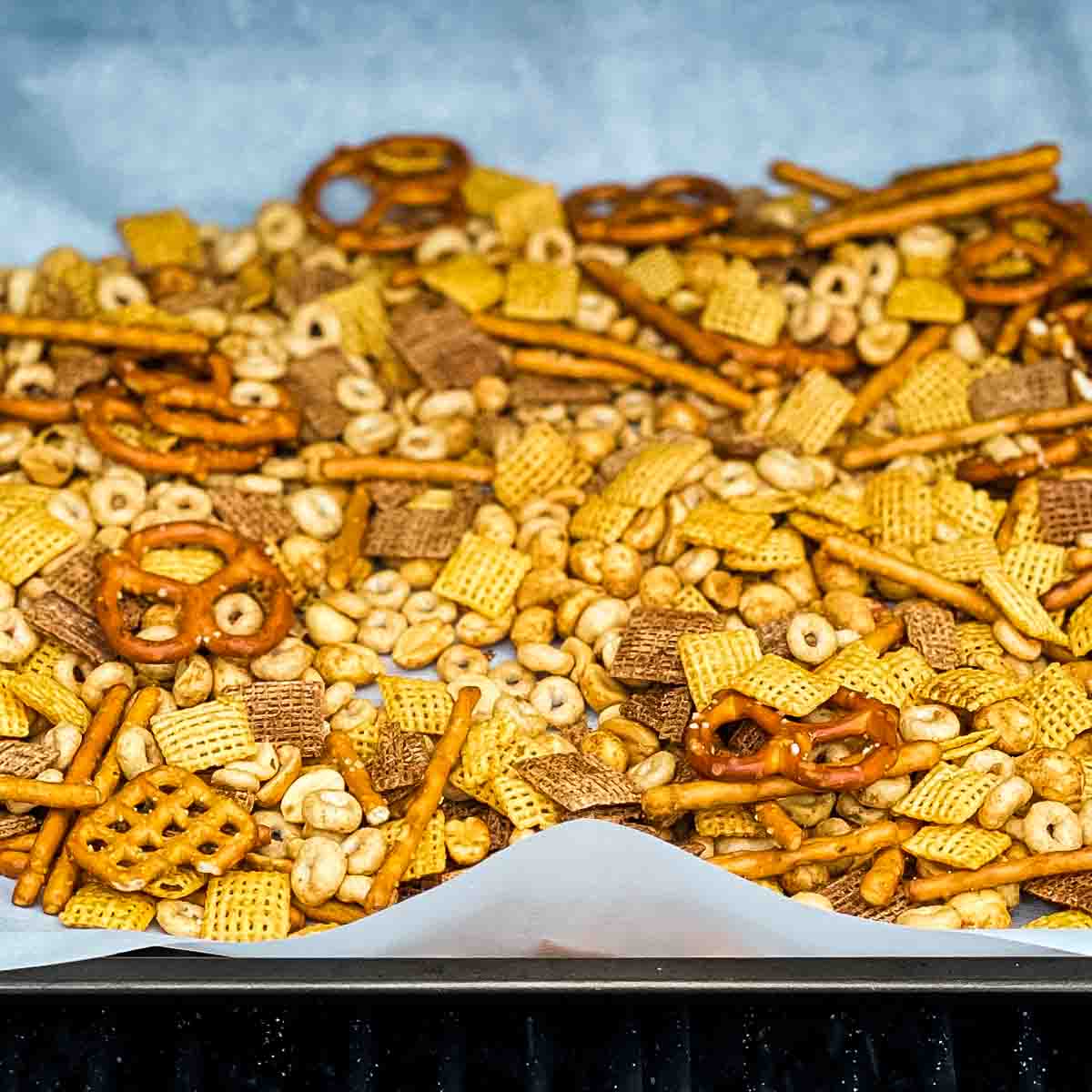 Smoked Chex Mix on Pellet Grill Winding Creek Ranch