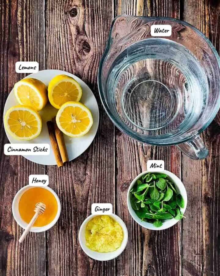 Lemon Ginger Cinnamon Tea With Honey