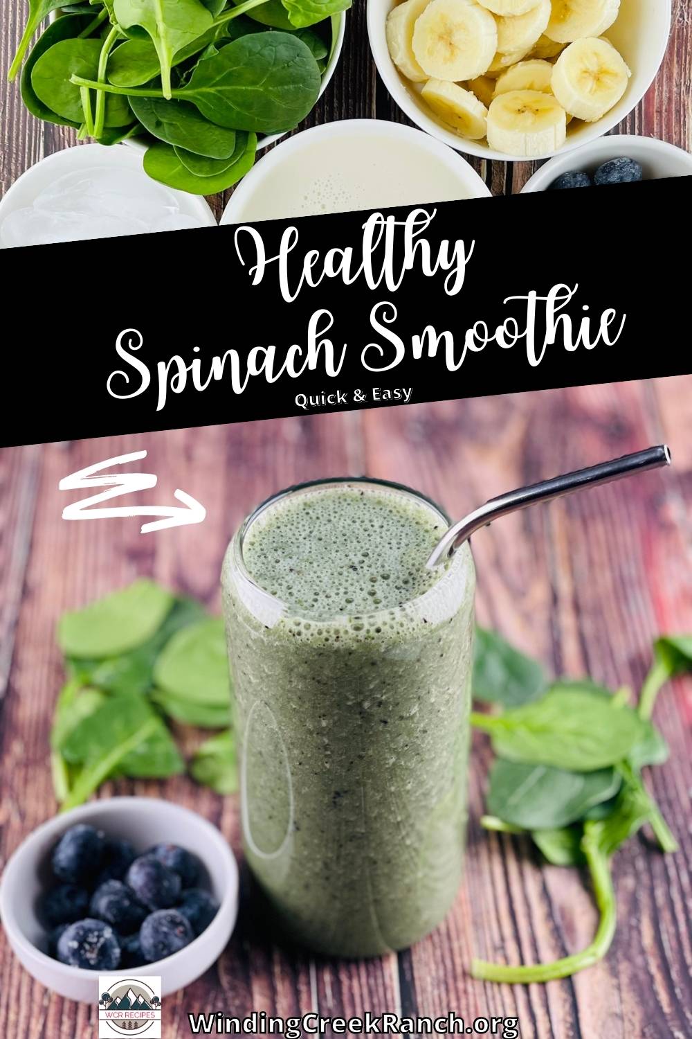 Easy Spinach Smoothie Recipe Winding Creek Ranch