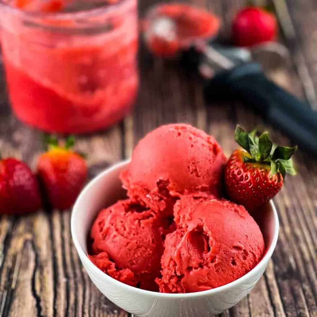 Easy Ninja Creami Strawberry Sorbet Recipe Winding Creek Ranch