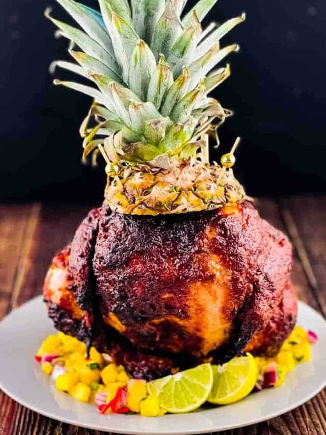 Smoked Whole Chicken with Pineapple Winding Creek Ranch