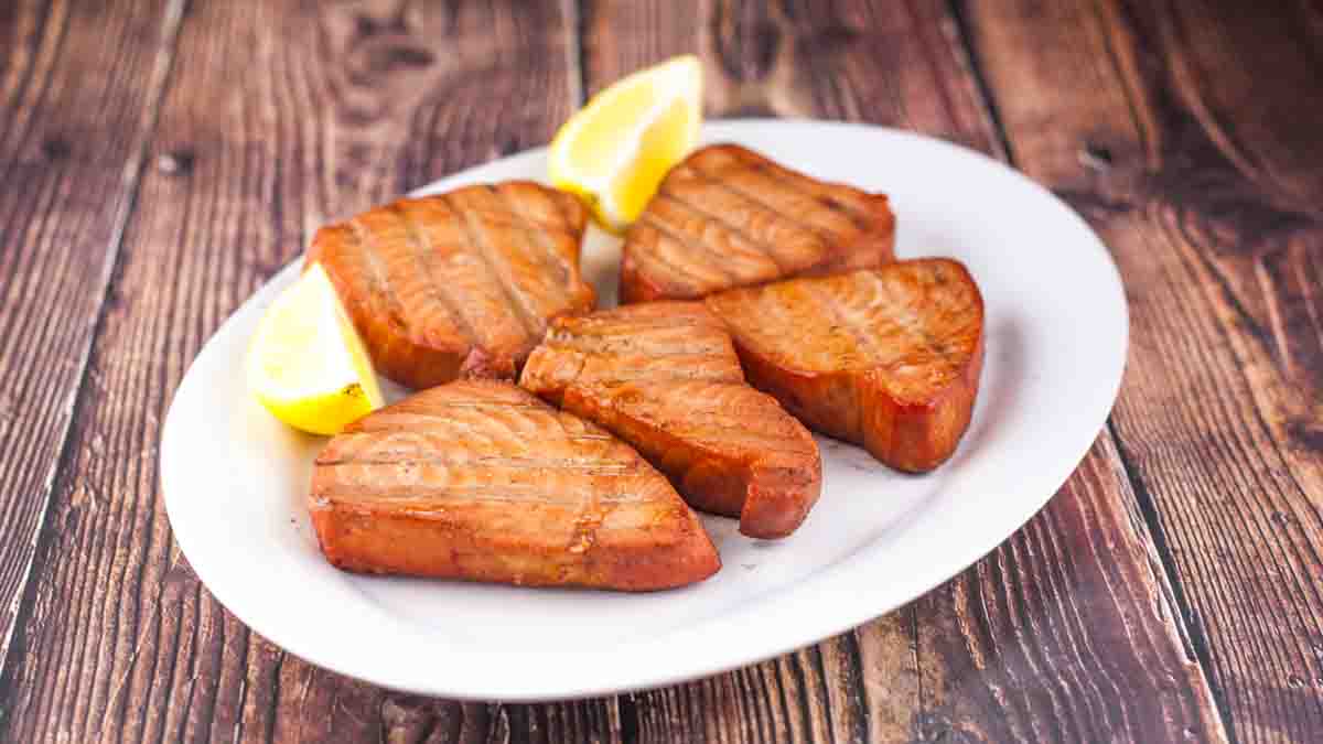 Easy smoked tuna steaks recipe on pellet grill
