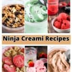 A collage of Ninja Creami recipes: rich ice creams and refreshing sorbets in various flavors.