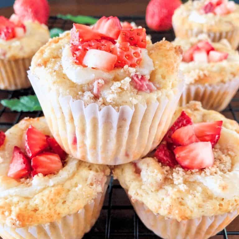 Strawberry Rhubarb Cream Cheese Muffins - Winding Creek Ranch