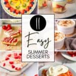 A collage of summer desserts perfect for summer.