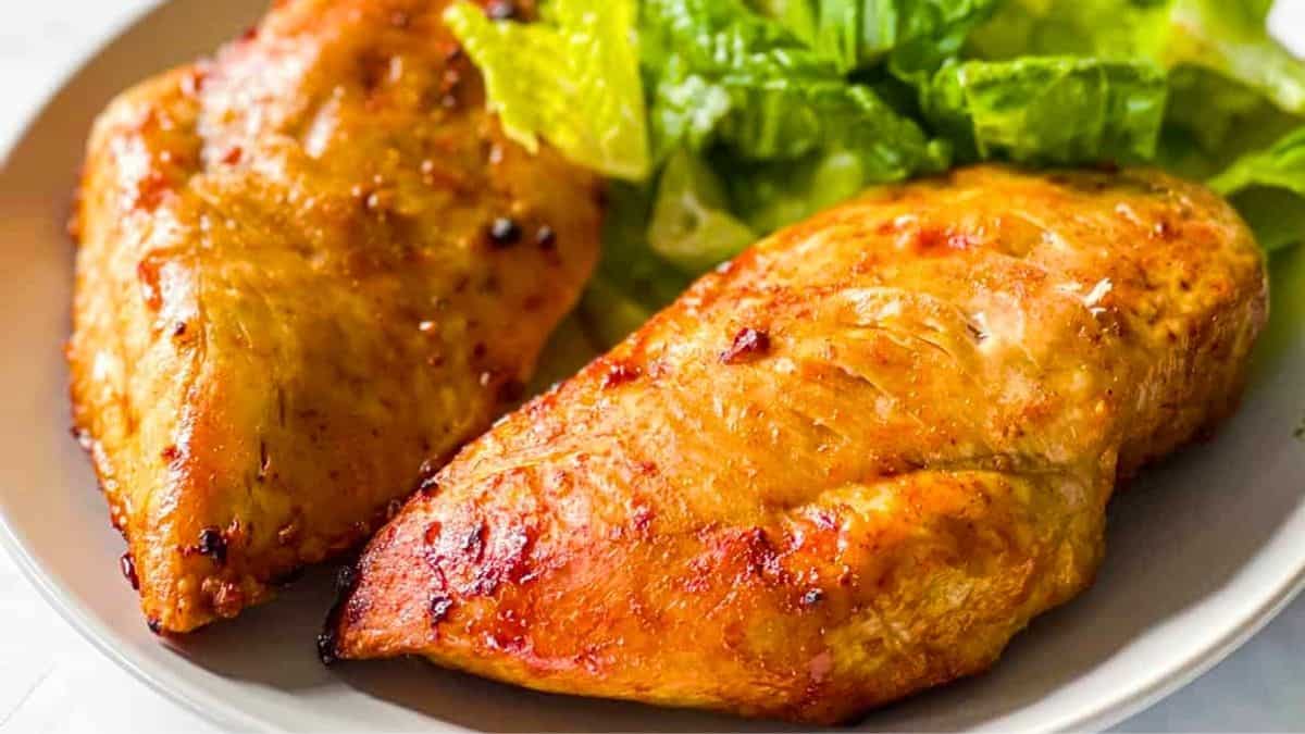 Perfectly seasoned chicken breasts with a golden exterior and juicy center.