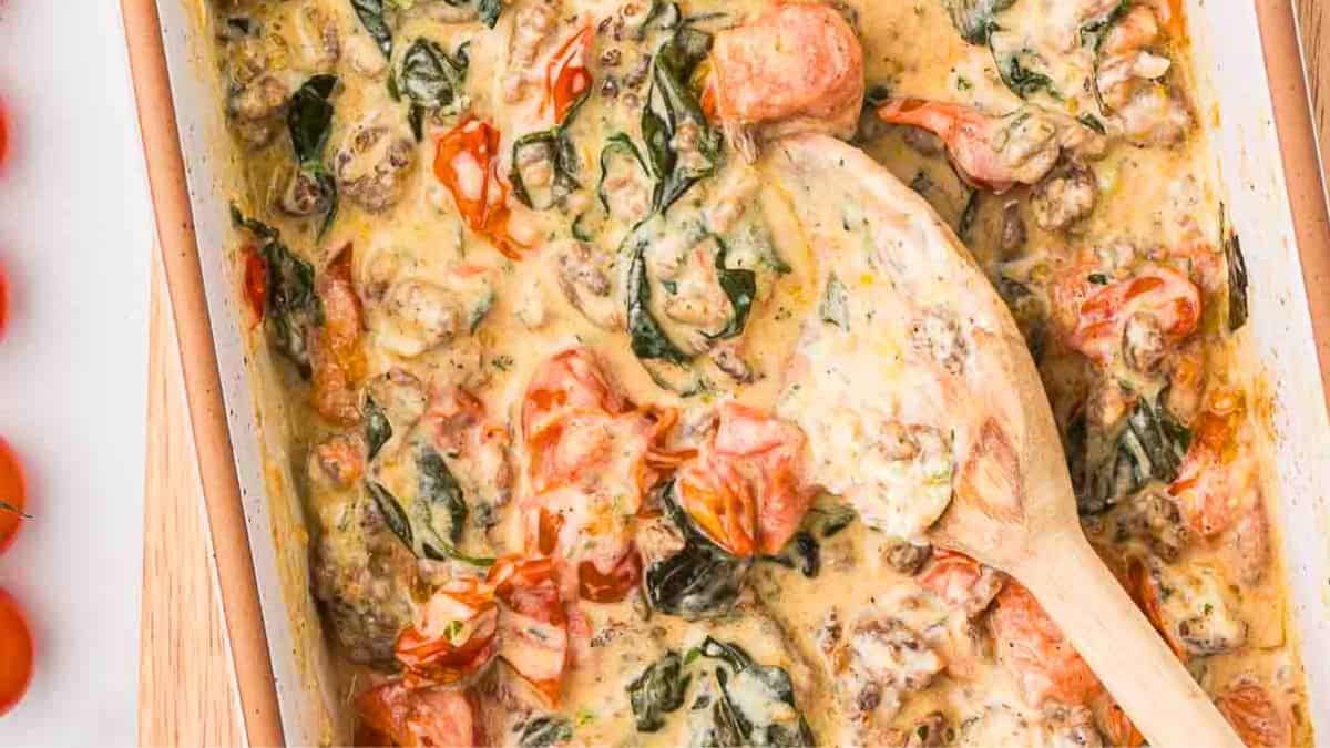 Warm, melty Boursin dip loaded with herbs and garlic.