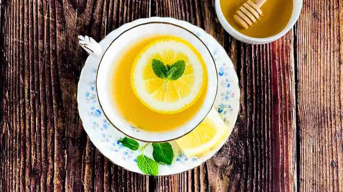 Fresh ginger and lemon combine in a soothing, warming tea.