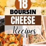 Collection of elegant Boursin cheese dishes including creamy pasta, chicken, and creamy appetizers, showcasing the versatility of this French cheese.