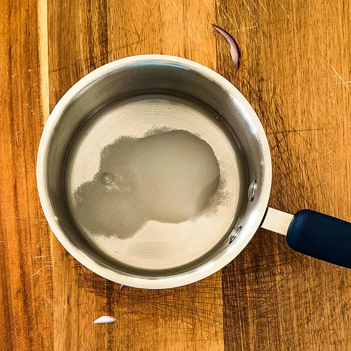 The brine ingredients in a small saucepan.