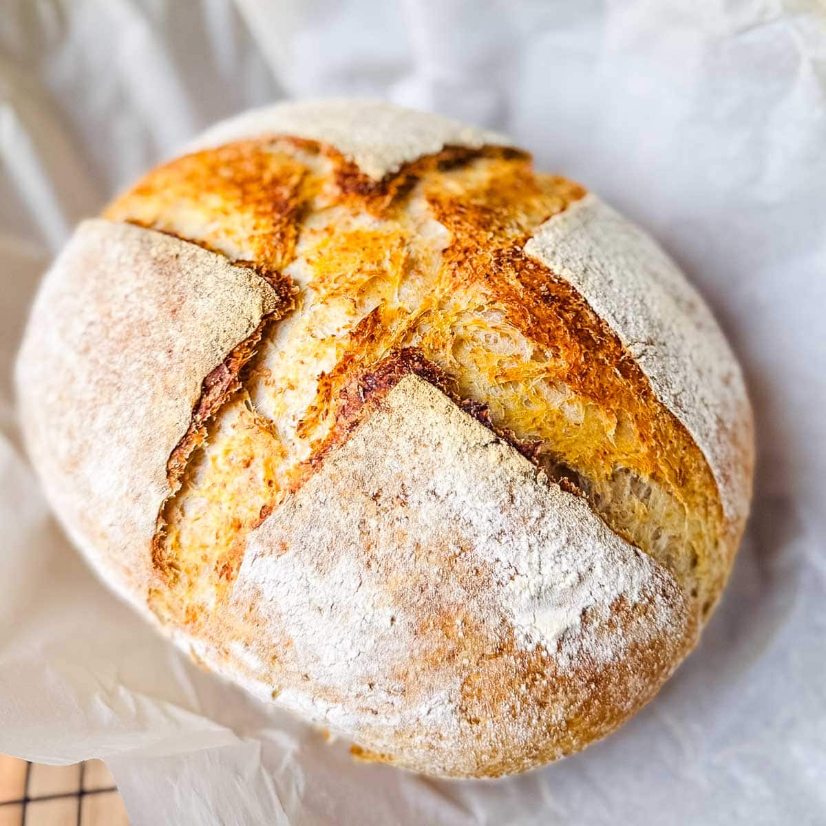 The whole wheat bread as soon as it comes out of the oven.