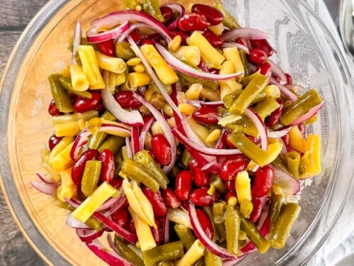 old fashioned three bean salad dressing Old Fashioned Three Bean Salad